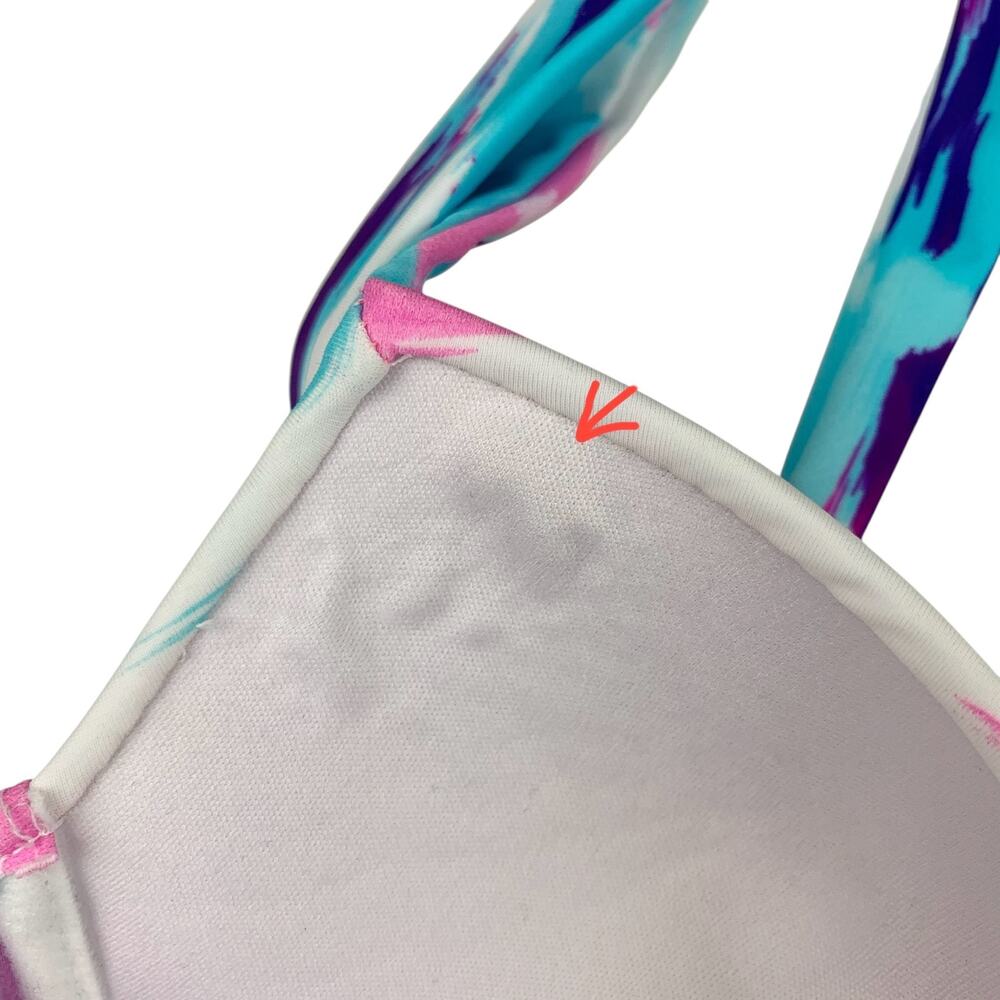 Hapari Tankini Swim Top Halter Neck Colorful Underwire Women's 0 2 XS - Picture 8 of 10